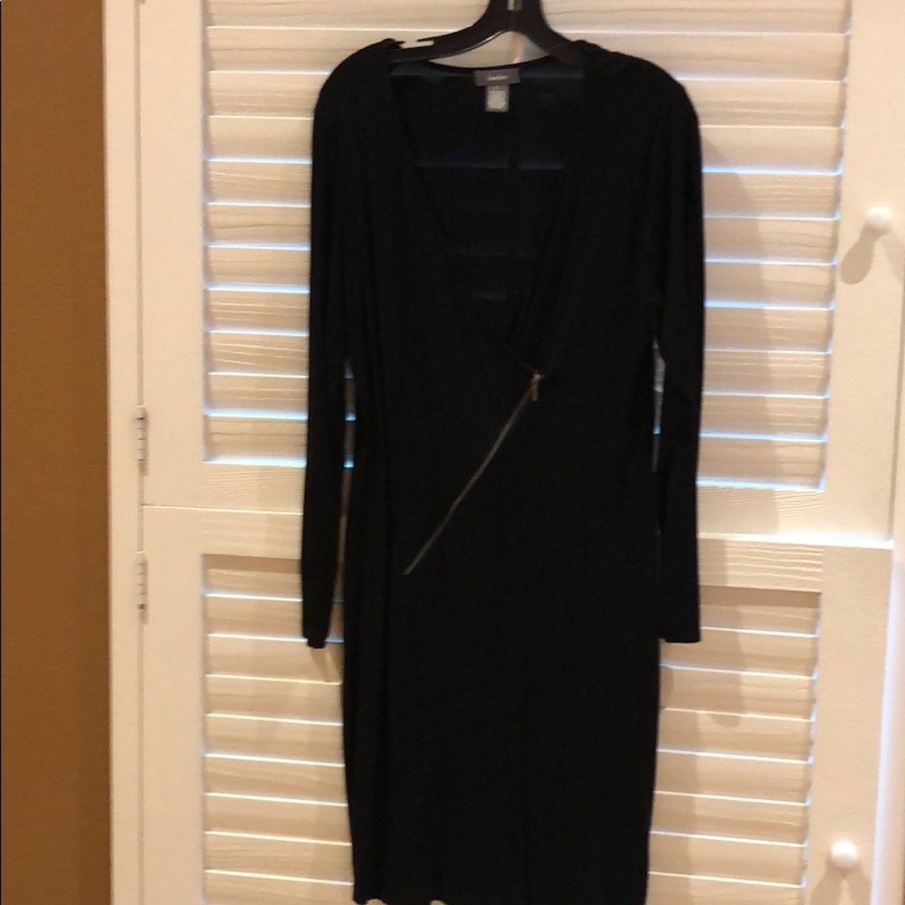 Black midi dress